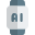 Artificial intelligence Technology under smartwatch isolated on a white background icon