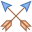 Flecha cruzada icon