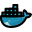 Docker a set of coupled software as a service icon