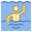Schwimmen Rückansicht icon