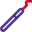 Tweezers to diagnose the tooth decay in two patients mouth icon