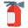 Fire extinguisher used in emergency to put off fire icon