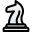 Chess horse piece isolated on a white background icon