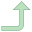 Rightward up arrow icon