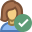 Geprüfter User weiblich icon