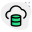 Database server with cloud storage online layout icon