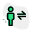 People transitioning to air travel with multiple arrows icon