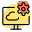 Setting for the cloud storage client with cogwheel logotype icon