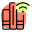 Downloading collection of books over a wireless network icon