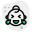 Laughing devil hardly with tears on face icon