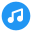 Music application with musical note icon layout icon