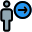 Employee with a right direction arrow indication icon