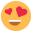heart eyes emoji icon