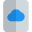 Cloud stored file with online content isolated on a white background icon