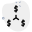 Dollar sign and finance in connection layout icon
