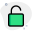 Unlock security lock with permission granted to access icon