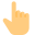 Double finger gesture interface movement on touch screen icon