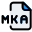 An MKA file is a audio file saved in the Matroska multimedia container format icon