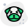 Pug dog grinning and squint at same time icon