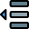 Move document-list object left direction margin line icon
