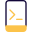 Mini programming software on a portable device like smartphone icon