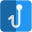 Fishing hook logotype as an indication for fishing point icon