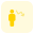 Downtrend chart of an employee from the previous employee icon