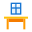Desk under a Window icon