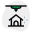 3D printing nozzle forming a house icon