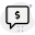 Instant online money transfer over messaging service icon