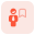 Bookmark sign businessman work at office layout icon