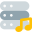 Audio Archives stored on a server machine icon