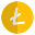 Litecoin cryptocurrency logotype isolated on a white background icon