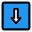 Downward direction arrow for a hospital navigation layout icon