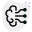 Neural network connected with brain power isolated on a white background icon