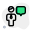 Chatting with business peers messenger application function layout icon