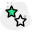 Two star ratings for average online portfolio feedback icon