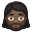 женщина-с-бородой-темный оттенок кожи icon