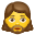 emoji de mulher com barba icon