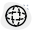 Three-dimensional round shape figure with hidden lines icon