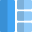Left column with grids at right side icon