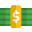 Bundle of usd banknotes with label slip icon