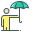 Person Holding Umbrella icon