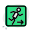 Exit to rescue from a natural calamity of fire icon