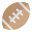 American football oval shape ball layout indication icon