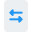 Data transfer file with arrows in opposite direction icon