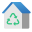 Centro de reciclaje 3d icon