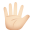 Hand With Fingers Splayed Light Skin Tone icon