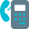 Pay telephone service with a hand receiver and base unit icon