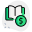 Book on finance and investment isolated on a white background icon